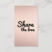 Modern Cool Faux Rose Gold Bold Salon Empfehlungskarte (Vorderseite)