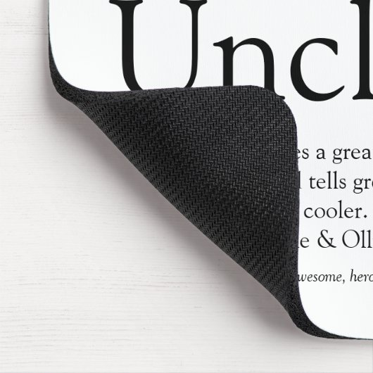 Modern Cool Fun Best Ever Uncle Funcle Definition Mousepad (Ecke)