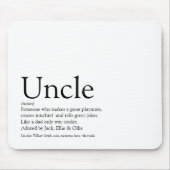 Modern Cool Fun Best Ever Uncle Funcle Definition Mousepad (Vorne)