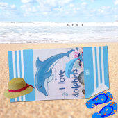Modern & Cool I Love Delphine Zitate Name Strandtuch