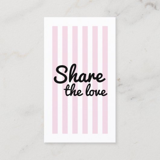 Modern Cool Pink Stripes Black Bold Salon Empfehlungskarte (Vorderseite)