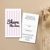 Modern Cool Pink Stripes Black Bold Salon Empfehlungskarte