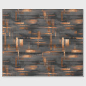 Modern Copper Bronze Shine Abstract Pattern Geschenkpapier (Flach)