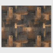 Modern Copper Bronze Shine Abstract Pattern Geschenkpapier (Flach)