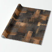 Modern Copper Bronze Shine Abstract Pattern Geschenkpapier (Ungerollt)