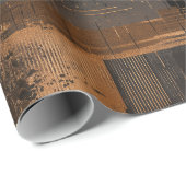 Modern Copper Bronze Shine Abstract Pattern Geschenkpapier (Rolleneckpunkt)