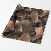 Modern Copper Bronze Shine Abstract Pattern Geschenkpapier (Ungerollt)