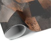 Modern Copper Bronze Shine Abstract Pattern Geschenkpapier (Rolleneckpunkt)