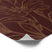 Modern Copper Brown Wedding Ceremony Welcome  Poster (Ecke)