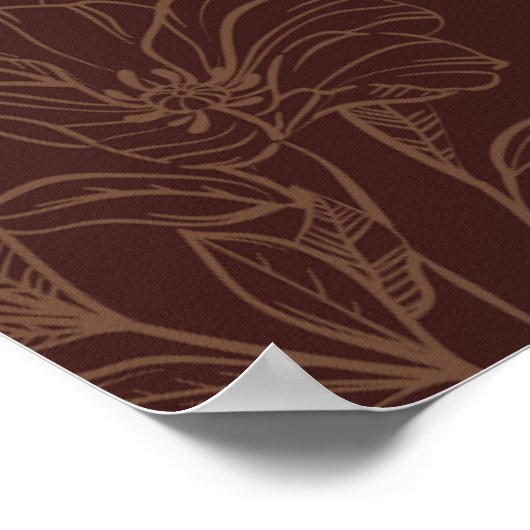 Modern Copper Brown Wedding Ceremony Welcome  Poster (Ecke)