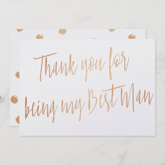 Modern Copper "Danke, dass du mein Trauzeuge bist" Dankeskarte (Vorne/Hinten)