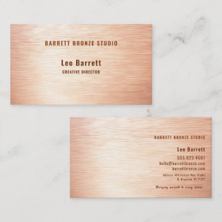 Modern Copper Hairline Design Professional Visitenkarte