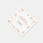 Modern Copper Red 40. Hochzeitsszenario-Party Serviette (Ecke)
