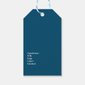 Modern Coquito Rezept Drink Kokosnuss Ei Nog Geschenkanhänger (Rückseite)