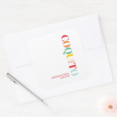 Modern Coquito Weihnachten Quadratischer Aufkleber (Umschlag)