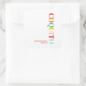 Modern Coquito Weihnachten Quadratischer Aufkleber (Tasche)