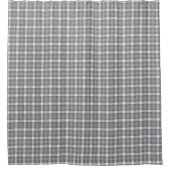 Modern Coral Grey Curtain Soft Plaid Bathroom Look Duschvorhang (Vorderseite)
