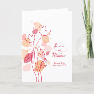 Modern Coral Red Konfetti Blume Blütenblätter Hoch Programm