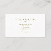 Modern Corner Peach Wasserfarbenlot Visitenkarte (Rückseite)