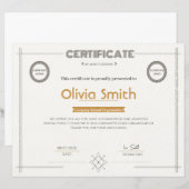 Modern Corporate Certificate of Achievement with L (Vorne/Hinten)