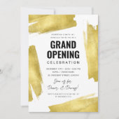 Modern Corporate Grand Opening Gold Einladung (Vorderseite)