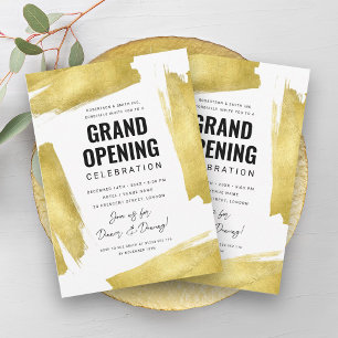 Modern Corporate Grand Opening Gold Einladung