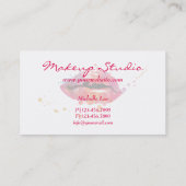 Modern Cosmetic farbenfrohe Lippen Makeup Artist Visitenkarte (Rückseite)