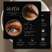 Modern Cosmetic Permanent Makeup Aftercare Card Dankeskarte