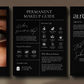 Modern Cosmetic Permanent Makeup Aftercare Guide Flyer