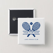 Modern Country Club Tennis Team Players Button (Vorne & Hinten)