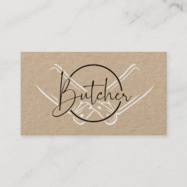 Modern Country Kraft Buttons Logo Visitenkarte