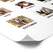Modern Couple Anniversary Foto Collage Poster (Ecke)