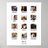 Modern Couple Anniversary Foto Collage Poster (Vorne)