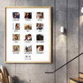 Modern Couple Anniversary Foto Collage Poster