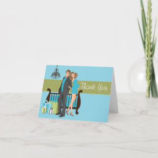Modern Couple Baby Dusche Danke Karte