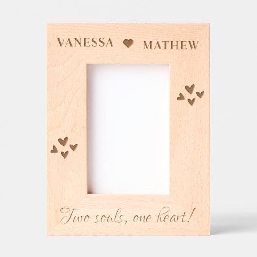 Modern Couple Best Par 2 Soul 1 Herzstück Geätzte Rahmen (Vorderseite)
