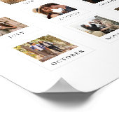 Modern Couple First Anniversary Foto Collage Poster (Ecke)