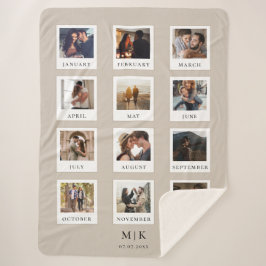 Modern Couple First Anniversary Foto Collage Sherpadecke