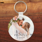 Modern Couple Foto Mr. and Mrs. Schlüsselanhänger (Vorderseite)