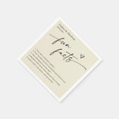 Modern Couple Fun Fakten Hochzeit Serviette (Ecke)