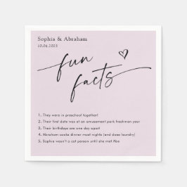 Modern Couple Fun Fakten Hochzeit Serviette