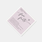 Modern Couple Fun Fakten Hochzeit Serviette (Ecke)