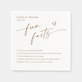 Modern Couple Fun Fakten Hochzeit Serviette