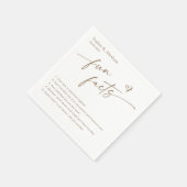 Modern Couple Fun Fakten Hochzeit Serviette (Ecke)