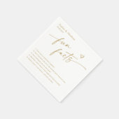 Modern Couple Fun Fakten Hochzeit Serviette (Ecke)