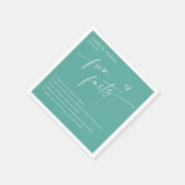 Modern Couple Fun Fakten Hochzeit Serviette (Ecke)