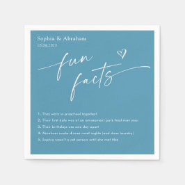 Modern Couple Fun Fakten Hochzeit Serviette