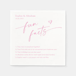 Modern Couple Fun Fakten Hochzeit Serviette
