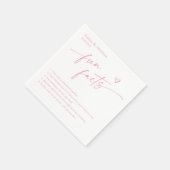 Modern Couple Fun Fakten Hochzeit Serviette (Ecke)