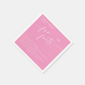 Modern Couple Fun Fakten Hochzeit Serviette (Ecke)